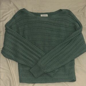 Chic Forest Green Knit Sweater